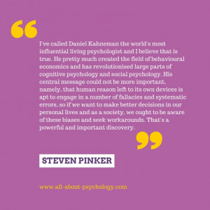 Steven Pinker quote paying tribute to the great psychologist Daniel ...