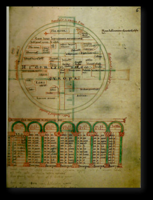 Byzantine-Oxford T-O map, 1110, 17 cm diameter #205BB