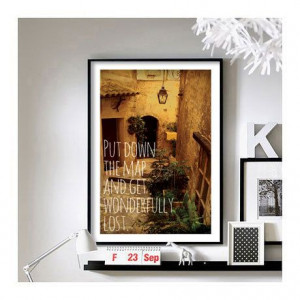 Put down the map and get wonderfully lost. - A3 size print Print Size ...