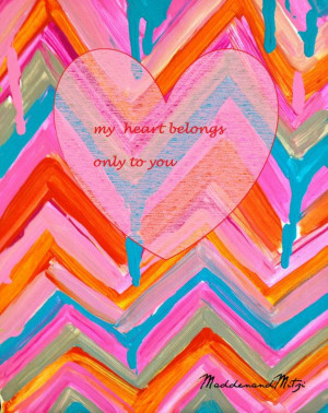 Heart Quote Art Card My Heart Belongs Only To by MaddenandMitzi, $3.00