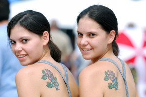 Day Twin Flower Tattoo