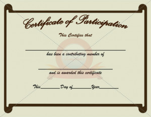 participation certificate template participation certificate template