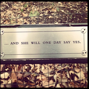 Found this quote in central park NYC