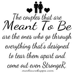 Can think of a few couples who have been together for years and gone ...