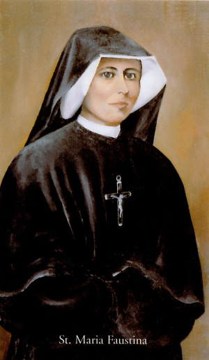 St. Maria Faustina Prayer Card