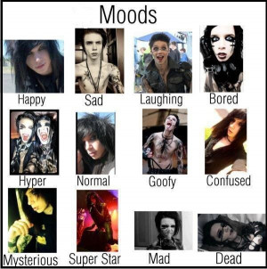 Moods of Andy biersack by vampirabvblover