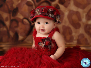 Baby Girl In Red Dress Picture Free Download