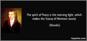 The spirit of Poesy is the morning light, which makes the Statue of ...