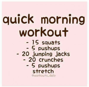 Benefits of a Morning Exercise