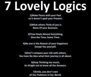lovely logics. Make peace with your Past. What others think of you ...