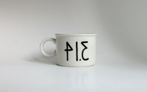 ... PIE Math Joke Pi Quote Hand Illustrated Art Mug 6 oz Dishwasher Safe