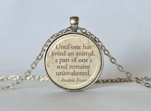 ANIMAL LOVER PENDANT Animal Quote Pendant Animal Welfare Jewelry ...