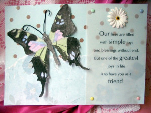 Friendship Butterfly Cards, Friends are like Butterflies