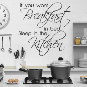Home / Breakfast In Bed Wall Sticker Quote Wall Art