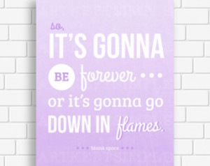 INSTANT DOWNLOAD Taylor Swift 1989 Blank Space Lyrics Typography ...