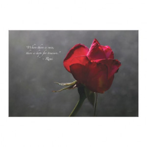 Red Rose, Rumi quote - Xtra Large, ~ 60