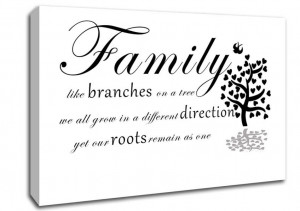 Show details for Family Quote Family Like Branches On A Tree White