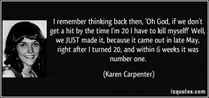 Time For Myself Quotes More karen carpenter quotes
