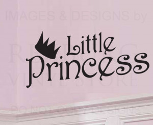 Wall-Decal-Sticker-Quote-Vinyl-Lettering-Little-Princess-Baby-Girls ...