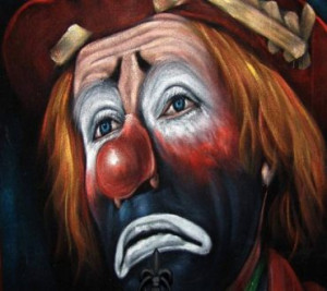 Sad Clown - Clown, Sad, Sad Clown, Emotion, Life, Painting, Sadness ...