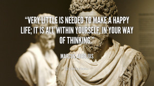 Very Little Is Needed To Make A Happy Life