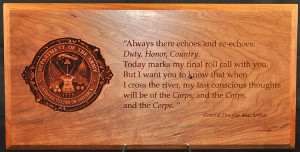 MacArthur Army Custom 3D Plaque