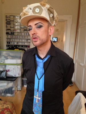 Boy George shows off his slimmer figure after years of struggling with ...
