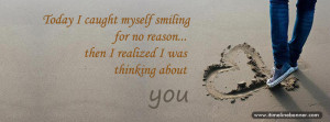 Love Quotes - Thinking About You Facebook Cover