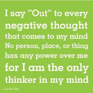 no negative thoughts