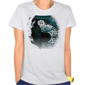 Snowy Owl graphic design with Quote ladies T Shirt