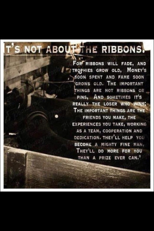 It's Not About the Ribbons...