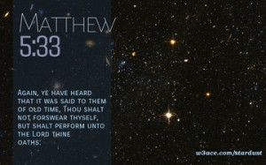 Bible Quote Matthew 5:33 Inspirational Hubble Space Telescope Image
