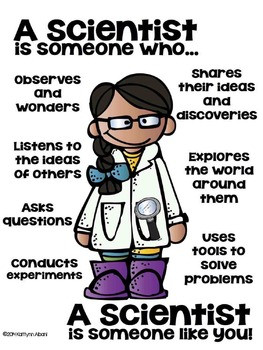 Scientist Poster for Elementary Grades STEM [someone who]