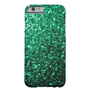 Beautiful Emerald Green glitter sparkles Barely There iPhone 6 Case