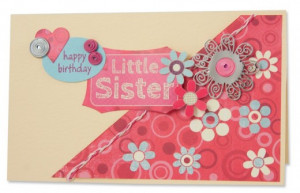 little sister happy birthday card