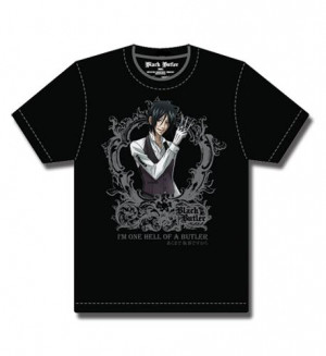 Black Butler T-Shirt - Sebastian Quote I'm One Hell Of A Butler XXL ...