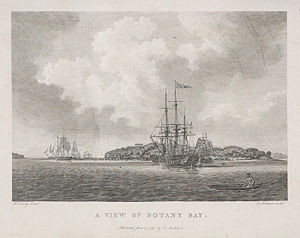 The ships sailing into Botany Bay