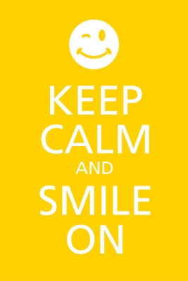 Buy Keep Calm and Smile On Paper Print: Poster