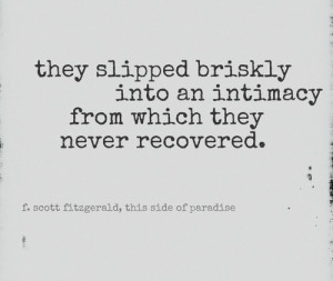 Scott Fitzgerald, This side of Paradise