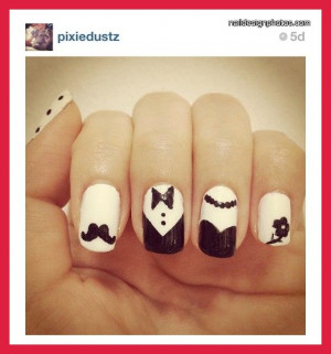 red and black wedding nail designs | black and white nail designs for ...