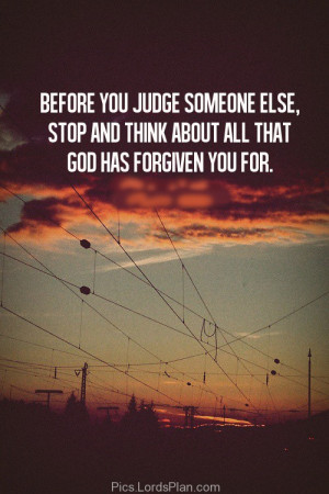 Dont judge others