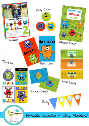 ... › DIY Printable Collection › Silly Monsters Printable Collection