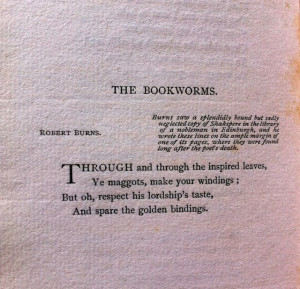 Quote from: Ballads of Books, edited by Andrew Lang 1888