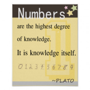 Math quote by Plato Posters