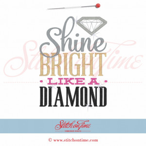 5479 Sayings : Shine Bright Like A Diamond Applique 5x7