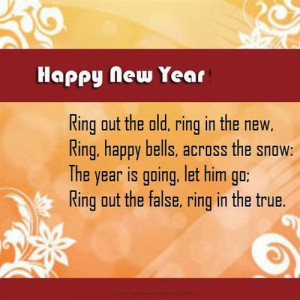 The Old, Ring In The New. Ring, Happy Bells, Across The Snow, The Year ...