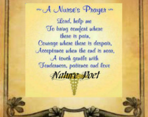 Printable Nurse's Prayer