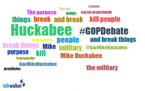 Negative comments about Huckabee focused on his controversial quote)