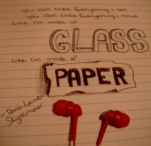 demi lovato earphones lyrics skyscraper art ipod