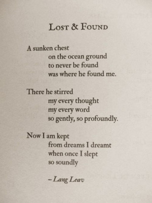 Lost and Found~ Lang Leav (One of my new favorite writers! always such ...